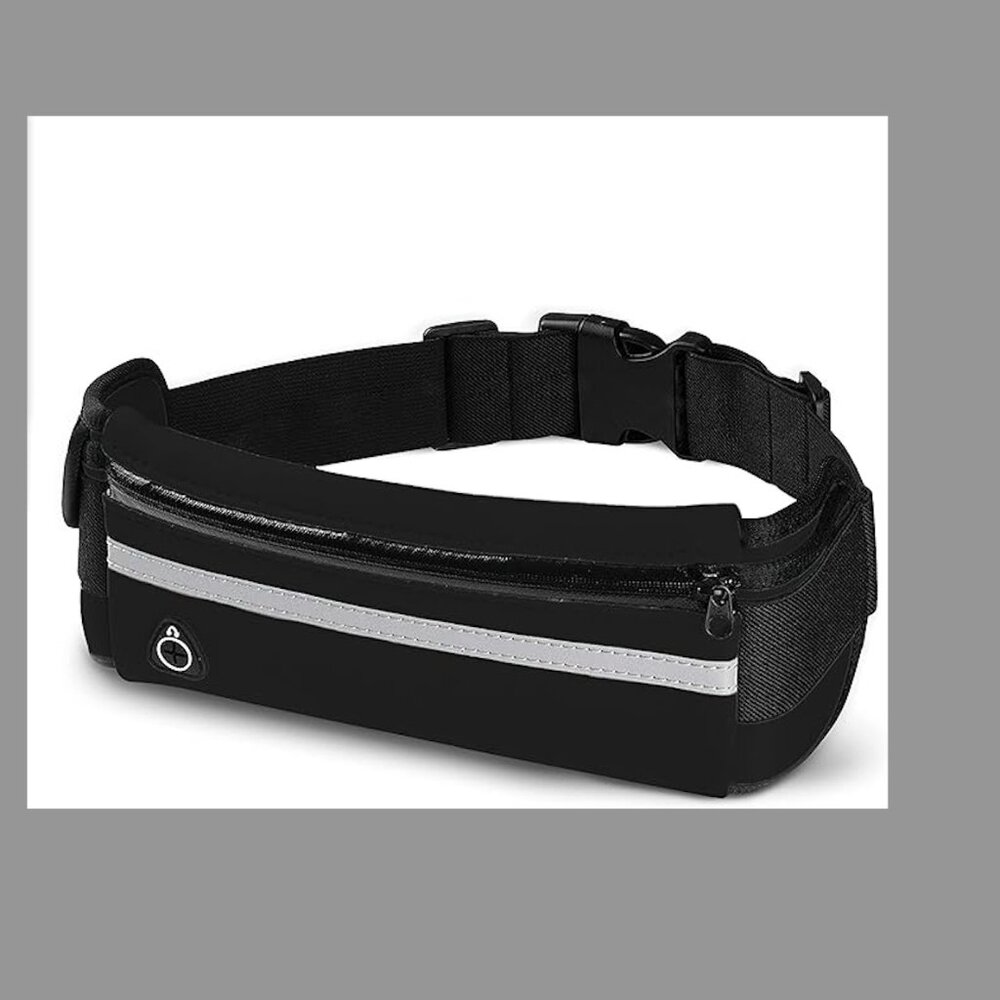 Brand new - black running belt flat fanny pack